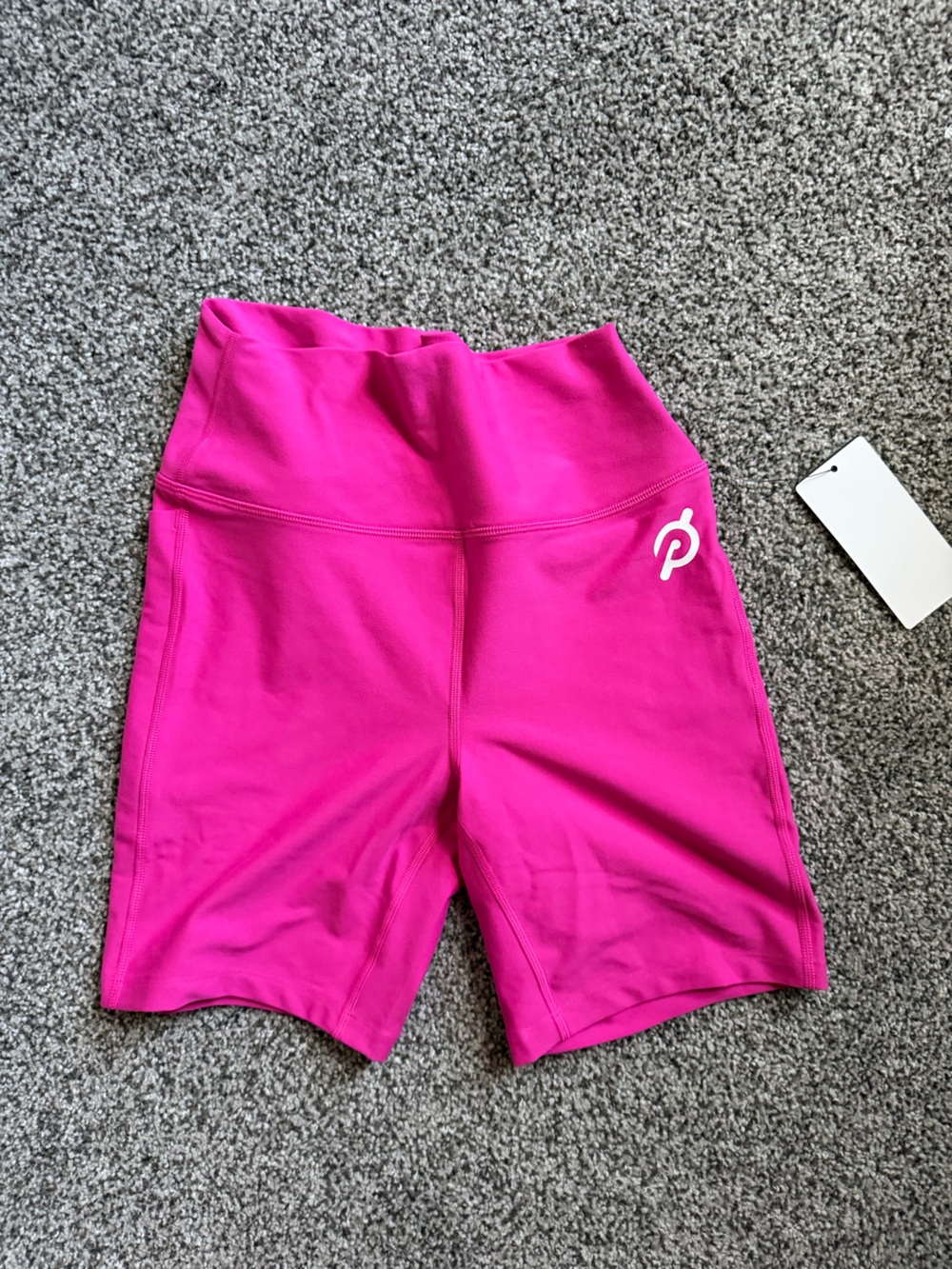 NWT Peloton High-Rise Hot Pink Biker Shorts
